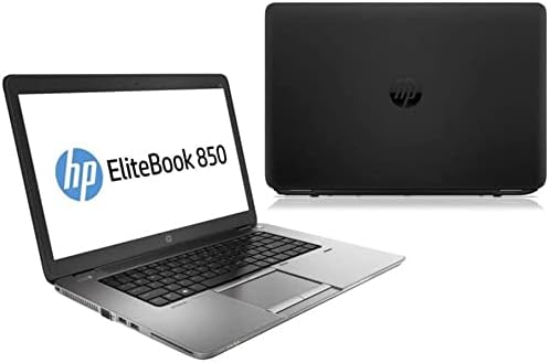 تم تجديده - كمبيوتر محمول HP EliteBook 850 G1 للأعمال، معالج Intel Core I7 من الجيل الرابع، ذاكرة وصول عشوائي DDR3L سعة 8 جيجابايت، ذاكرة وصول عشوائي سعتها 2 جيجابايت، لون أسود