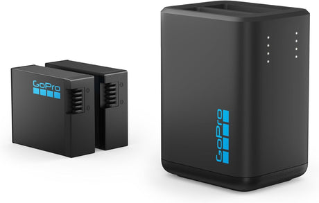 GoPro Dual Charger + 2 Enduro Batteries (HERO13 Black) - Official GoPro Accessory