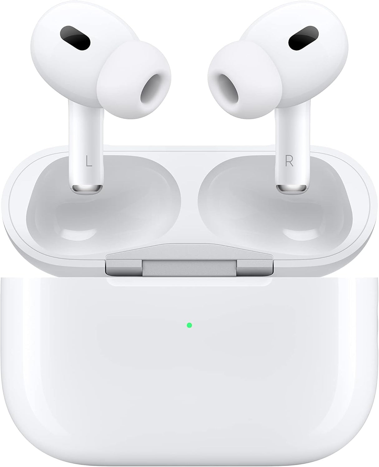 AirPods Pro 2 Wireless Earbuds, Bluetooth Headphones, Active Noise Cancellation, Hearing Aid Feature, Transparency, Personalized Spatial Audio, High-Fidelity Sound, H2 Chip, USB-C Charging White