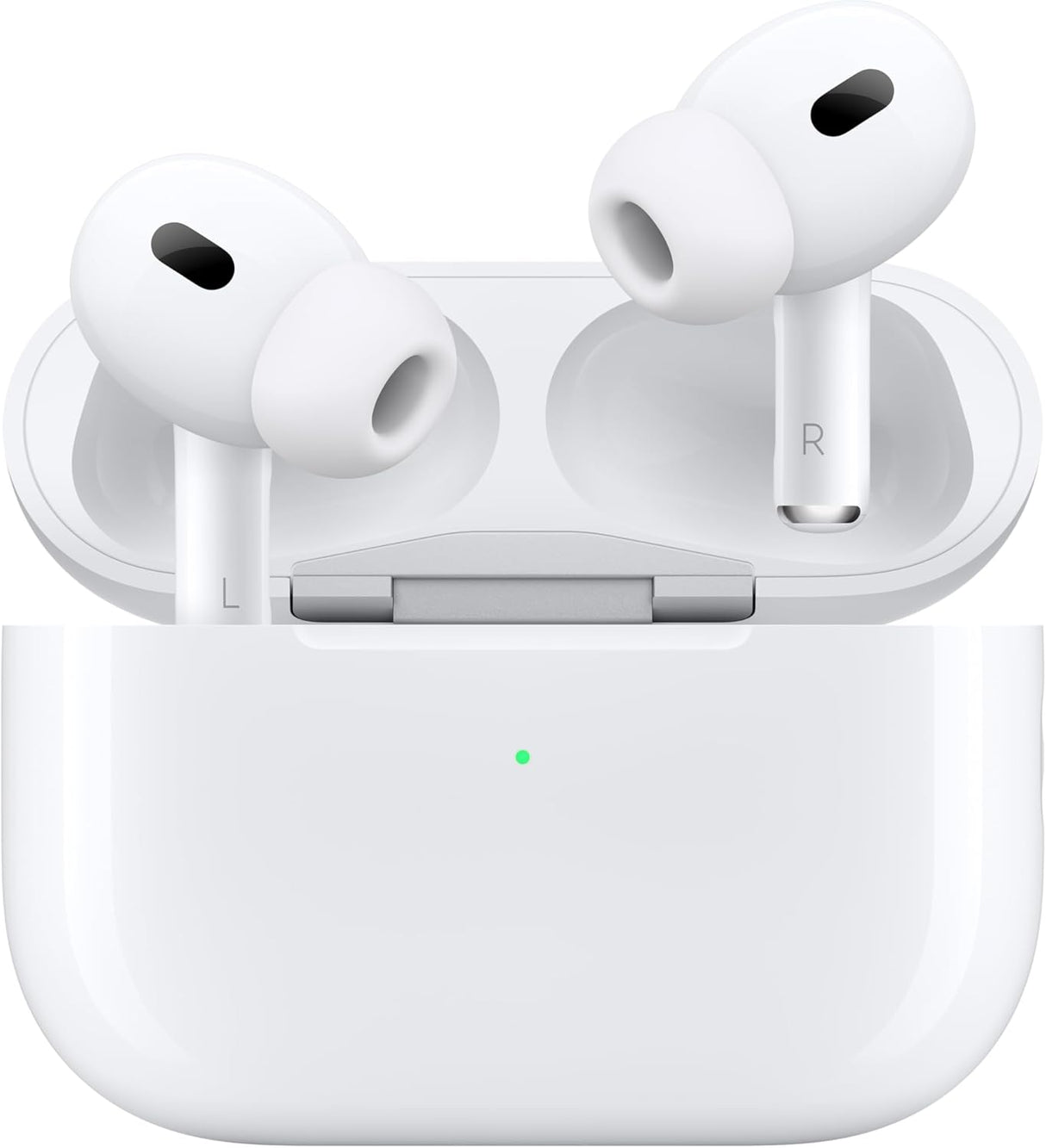 AirPods Pro 2 Wireless Earbuds, Bluetooth Headphones, Active Noise Cancellation, Hearing Aid Feature, Transparency, Personalized Spatial Audio, High-Fidelity Sound, H2 Chip, USB-C Charging White