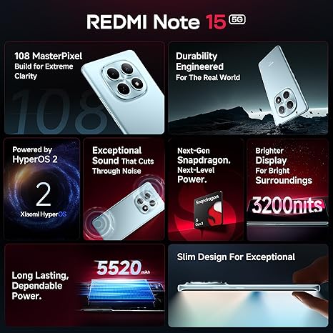 Redmi Note 15 5G — 6.77" AMOLED, 108MP OIS (Global Version)