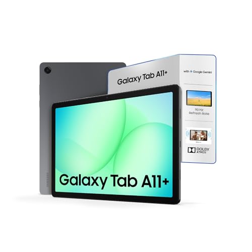 Samsung Galaxy Tab A11+ — 11" 90Hz AI Tablet with Dolby Quad Speakers — Gray / 256GB / Wi-Fi