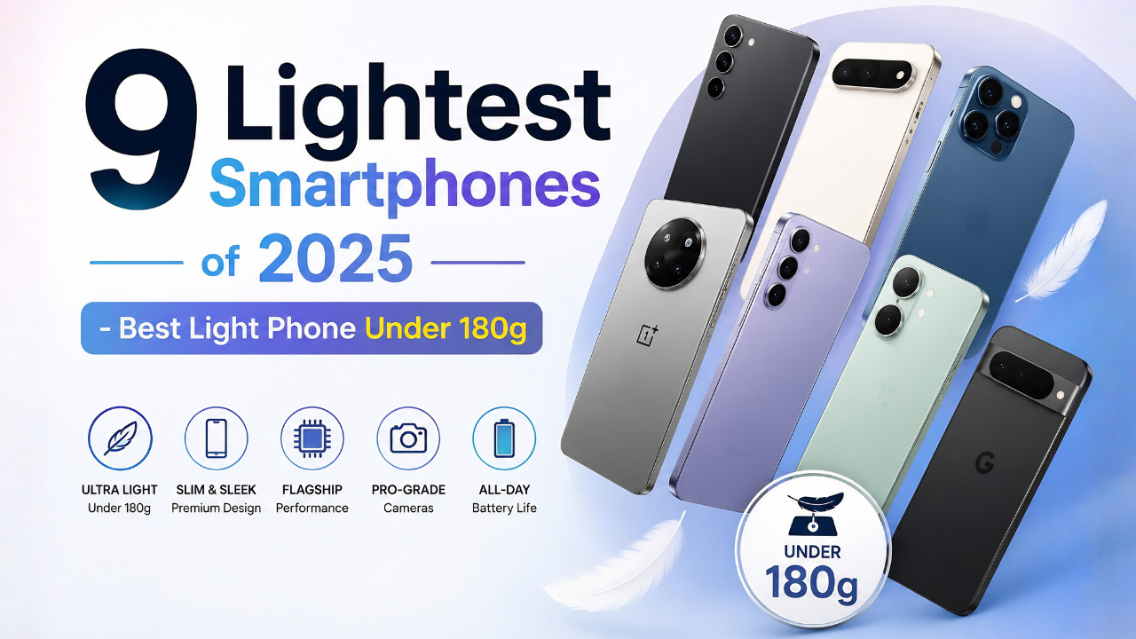 9 Lightest Smartphones of 2025 - Best Light Phone Under 180g