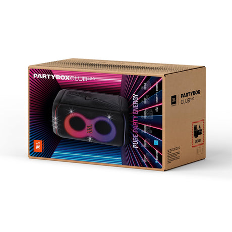 JBL PartyBox Club 120 Party Bluetooth Speaker - Black, IPX4, 12H, Lightshow, Mic Input