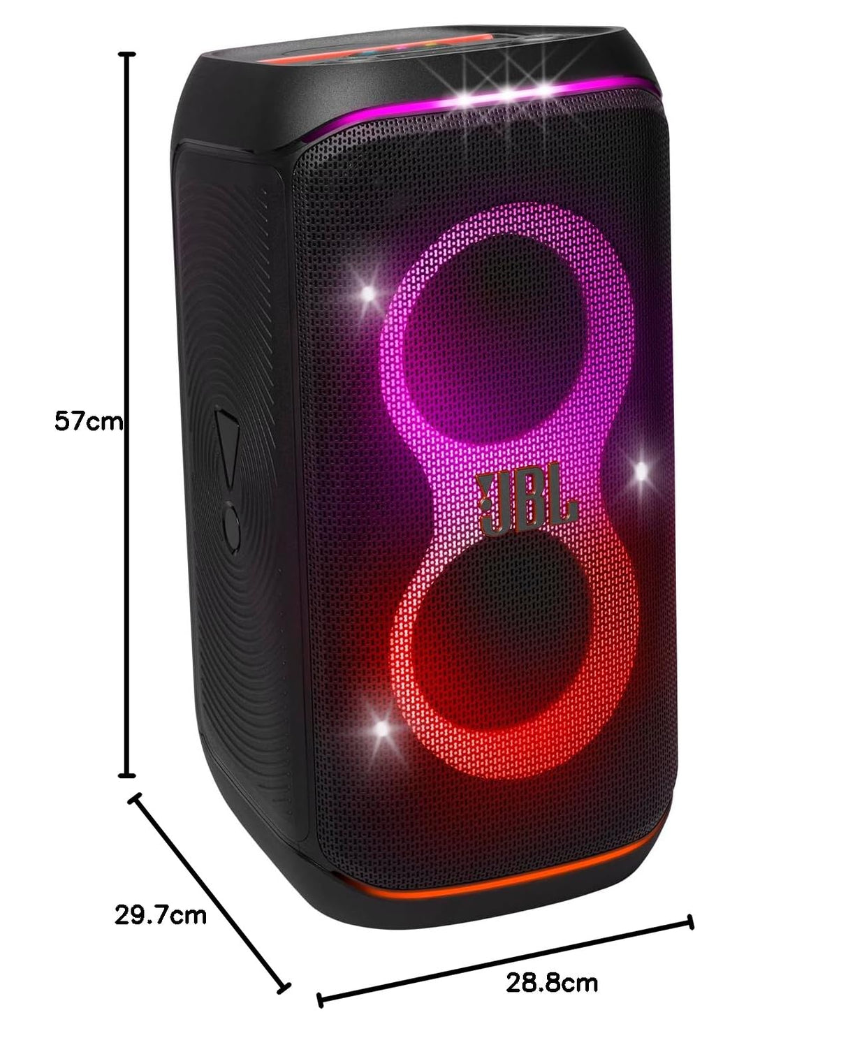 JBL PartyBox Club 120 Party Bluetooth Speaker - Black, IPX4, 12H, Lightshow, Mic Input