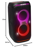 JBL PartyBox Club 120 Party Bluetooth Speaker - Black, IPX4, 12H, Lightshow, Mic Input