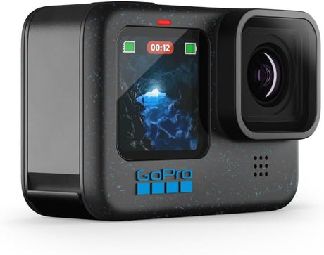 Buy the GoPro HERO12 Black. This waterproof action camera offers 5.3K60 Ultra HD video, 27MP photos, HDR, live streaming & top-notch image stabilization.
