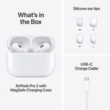 AirPods Pro 2 Wireless Earbuds, Bluetooth Headphones, Active Noise Cancellation, Hearing Aid Feature, Transparency, Personalized Spatial Audio, High-Fidelity Sound, H2 Chip, USB-C Charging White 