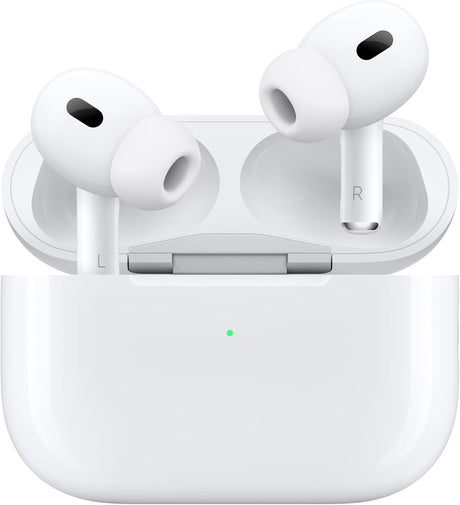 AirPods Pro 2 Wireless Earbuds, Bluetooth Headphones, Active Noise Cancellation, Hearing Aid Feature, Transparency, Personalized Spatial Audio, High-Fidelity Sound, H2 Chip, USB-C Charging White 