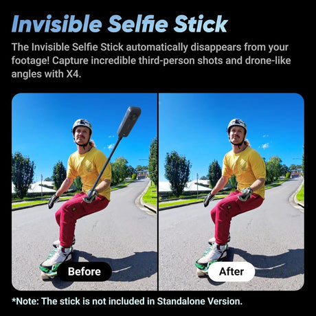 Camera with Invisible Selfie Stick
