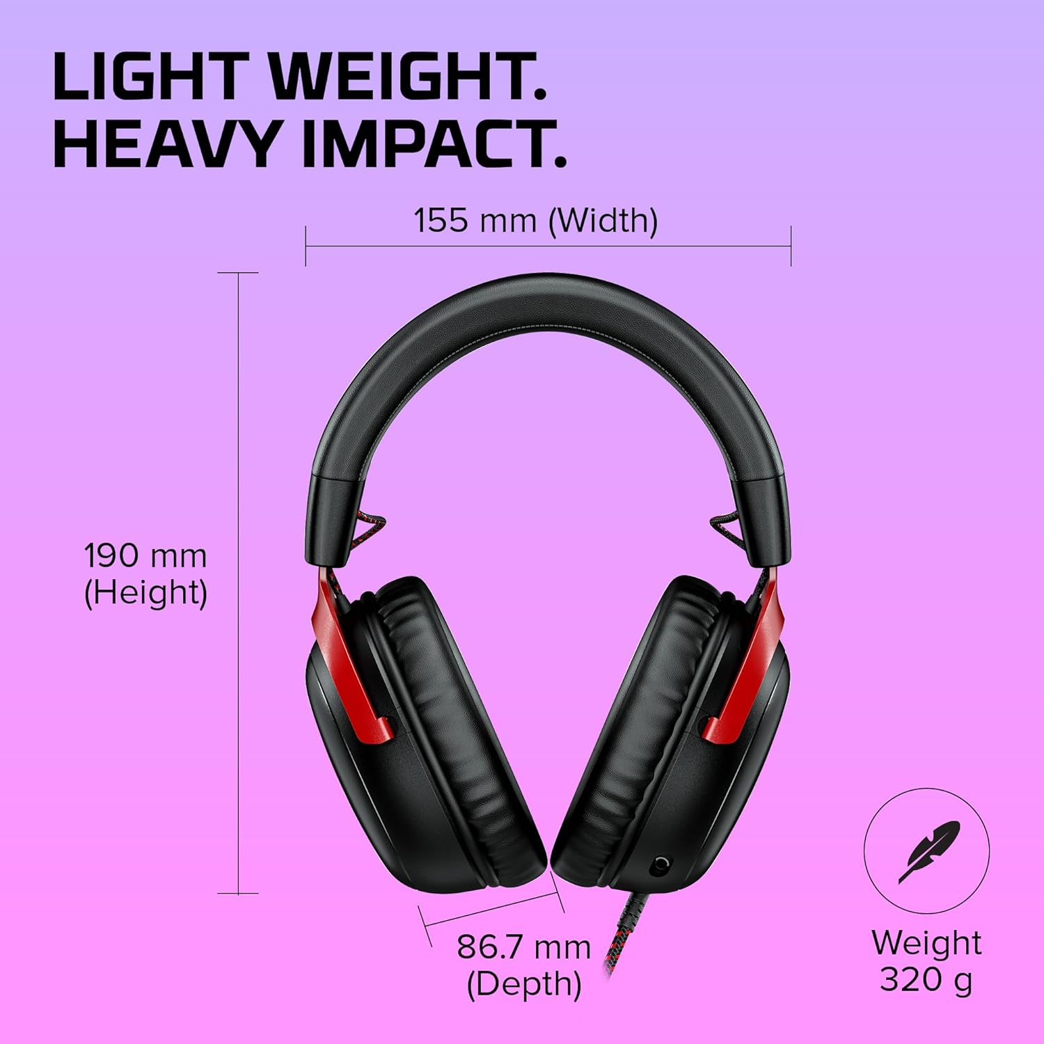 HyperX Cloud III Wired & Wireless gaming headset- Red & Black – Refab