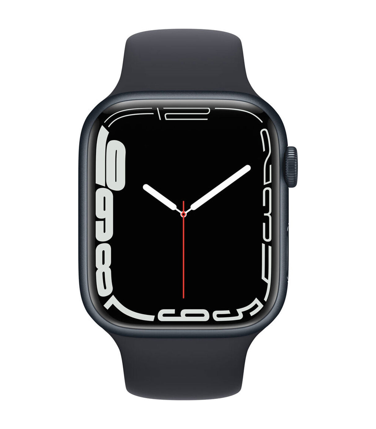 Apple Watch Series 7 (GPS, 45mm) Smart watch - Midnight Aluminium Case with Midnight Sport Band - Regular. Fitness Tracker, Blood Oxygen & ECG Apps, Always-On Retina Display, Water Resistant (Renewed)