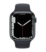 Apple Watch Series 7 (GPS, 45mm) Smart watch - Midnight Aluminium Case with Midnight Sport Band - Regular. Fitness Tracker, Blood Oxygen & ECG Apps, Always-On Retina Display, Water Resistant (Renewed)