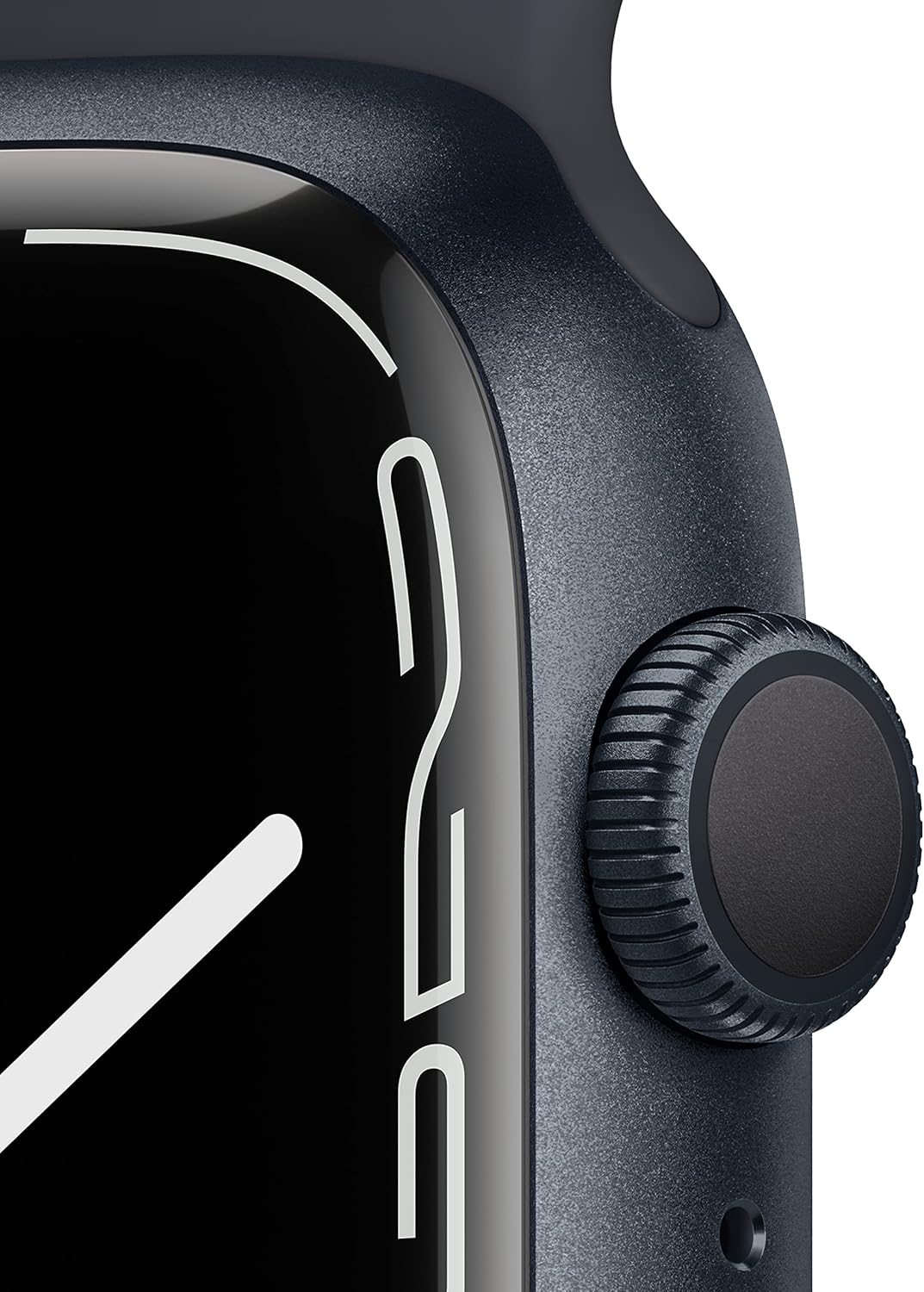 Apple Watch Series 7 (GPS, 45mm) Smart watch - Midnight Aluminium Case with Midnight Sport Band - Regular. Fitness Tracker, Blood Oxygen & ECG Apps, Always-On Retina Display, Water Resistant (Renewed)