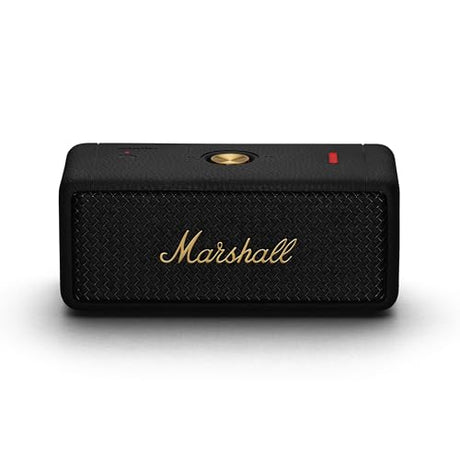 Marshall Emberton II — Portable Bluetooth Speaker, 30+ Hours, IP67, Black & Brass