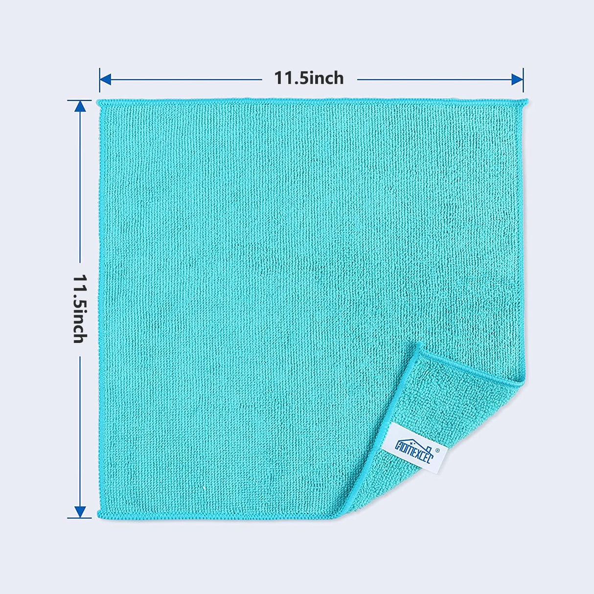 Microfiber Cleaning Cloth, 8 Pack Cleaning Rags, Cleaning Towels with 4 Color Assorted, 11.5"X11.5"(Green/Blue/Yellow/Pink)